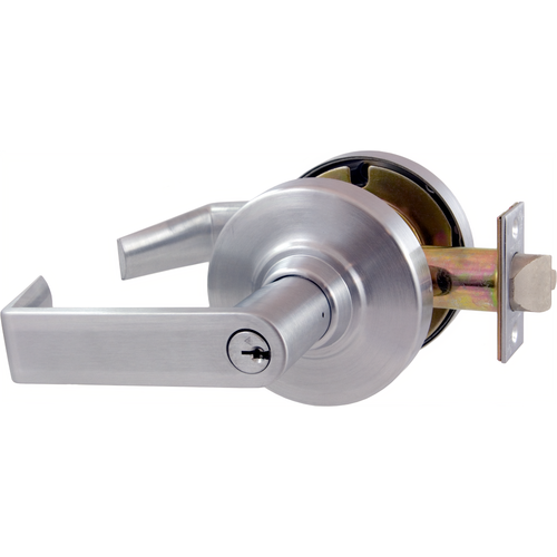 Schlage ND94PDRHO626 C Grade 1 Classroom Rhodes Lever, 6 Pin C Keyway, 2-3/4in Bs, Satin Chrome